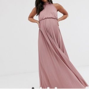 Maternity Halter Maxi Dress